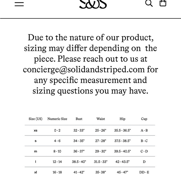 Solid & Striped One Piece Swimsuit XS - Picture 7 of 7